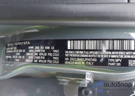 2018 Jeep Renegade Sport 4X4 из США, поврежденный, VIN ZACCJBAB1JPH07450